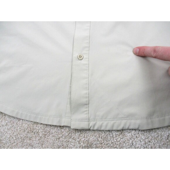 Cabelas Shirt Mens 2XL XXL Beige Guidewear UPF 30 Fishing Outdoors Button Up * - Picture 5 of 13